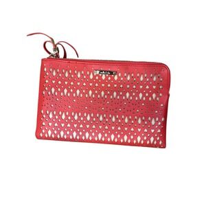 Stella & Dot Clutch Bag Womens OS Red Coral Diamond "Hello Gorgeous" Boho